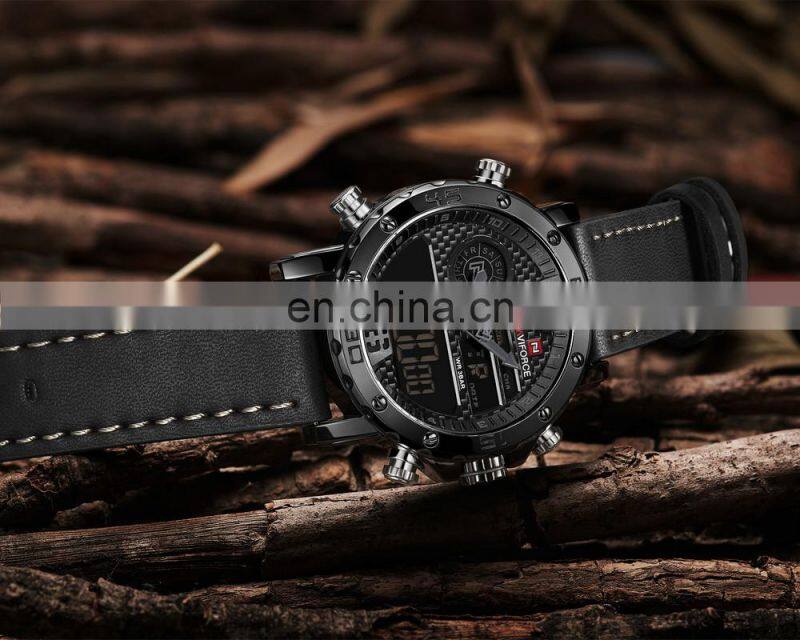 NAVIFORCE NF9134 Men Fashion Casual Digital Quartz Movement Watch Week Day Date Timing Display Back light Watch