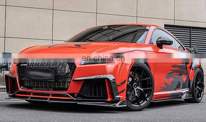 Runde New Arrival Dry Carbon Material Aerodynamics Bodykit Front Rear Lip Side Skirt Spoiler For Audi TTRS body kit