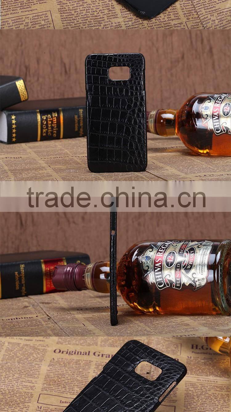 Luxury exotic skin crocodile leather case for samsung galaxy s6 edge