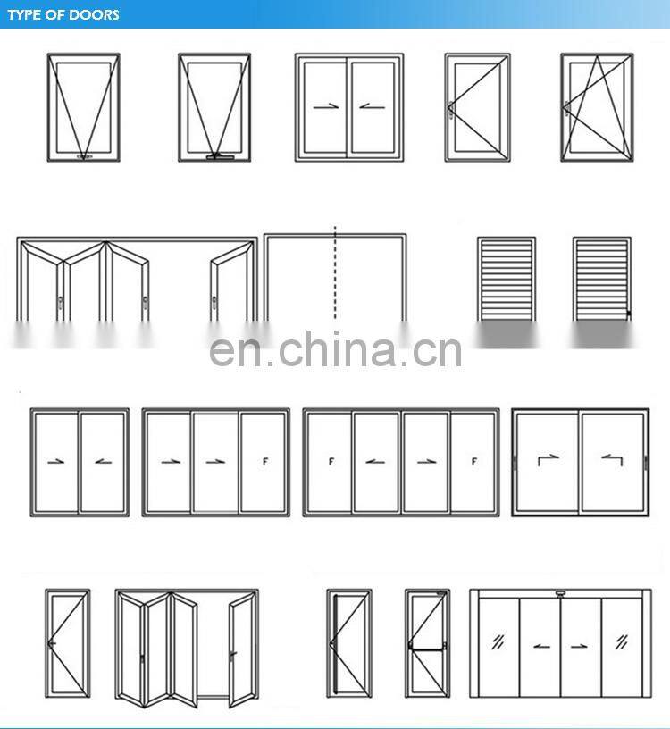 Aluminium sliding shop front door used aluminum commercial door