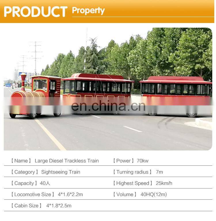 China top manufacturer attraction tourist diesel road train for sale
