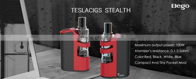2016 Latest Submerged Atomizer Tesla Stealth Mod, 100W Tesla Stealth
