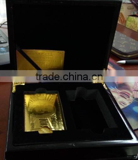 24k gold foil playing cards in high quality gold poker