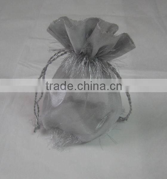 white wine bottle organdy drawstring printed ribbon bag for packing red wine