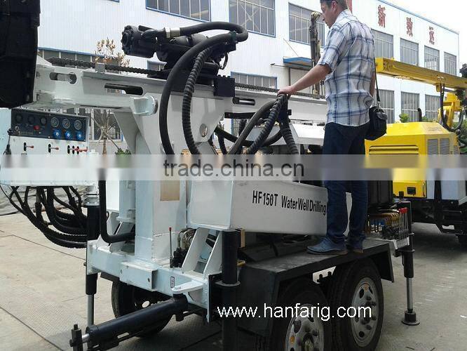hot selling! high efficient, simple operation HF120W small water well drilling rig