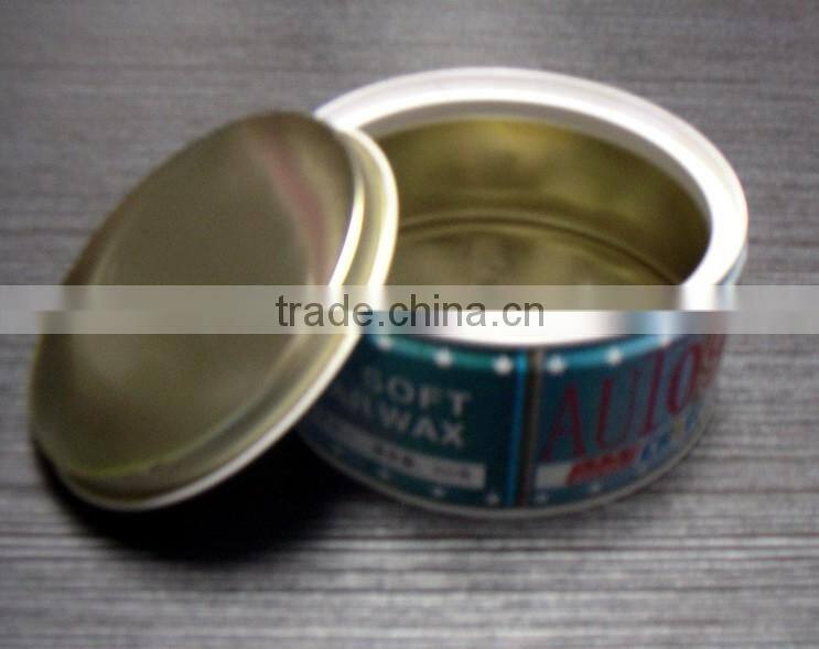 round shape wax tin can