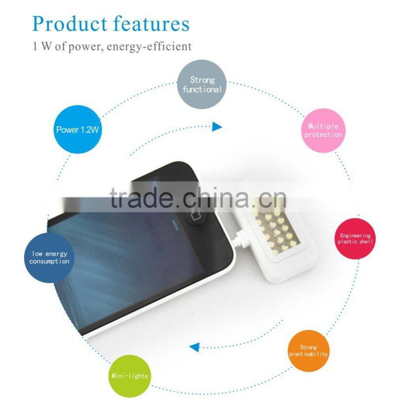Hot sale selfie speedlite led flash light mobile phone flashing light for andriod phones, ios phones