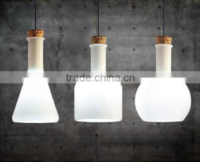 3 Pcs New Modern Clear Glass Wine Bottle Type Lamp Pendant