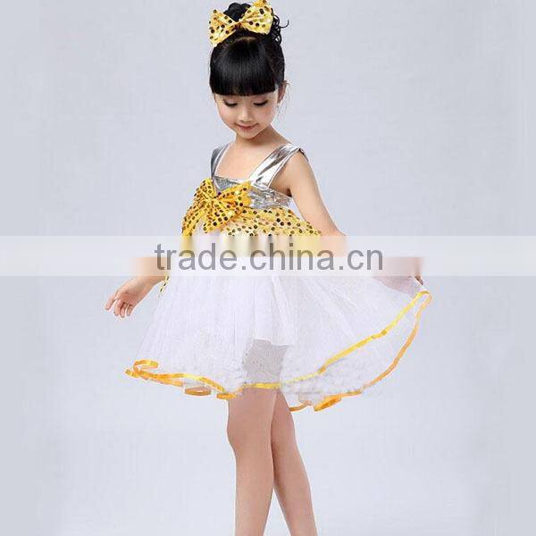 Latest children kids ballroom sequin dress latin dance costume modern dance costumes children