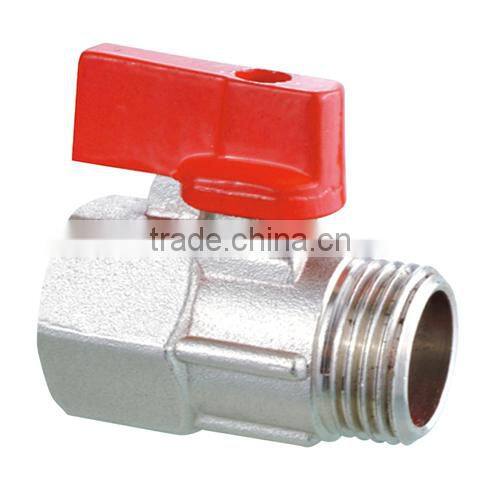 taizhou supplier HR2100 brass mini ball valve with short handle