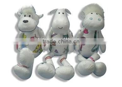 washable painting plush toy/plush painting toy/painting toy