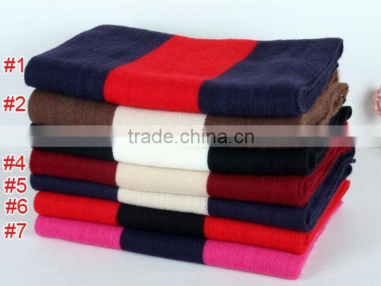 Latest Design Winter Warm Gradient Color 100% Acrylic Knitted Ladies Fashion Scarf
