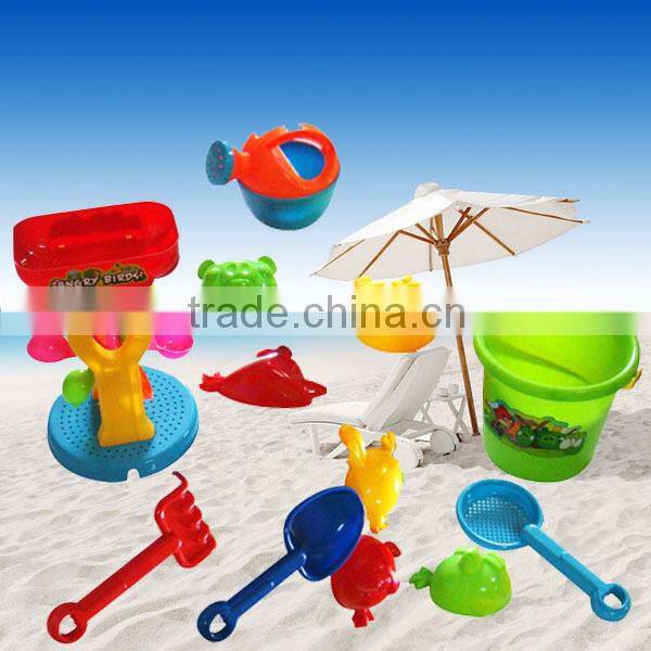 2015 new product sand beach toys plastic bucket and scoop