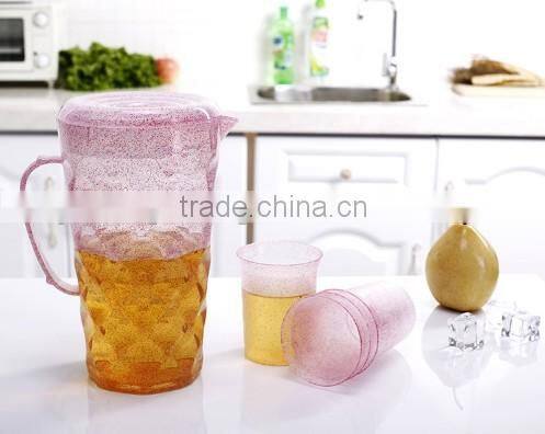 plastic cold jugs with four cups