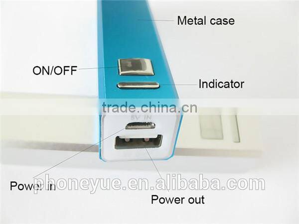 promotion gift wholesale external 18650 battery 2600mah power bank