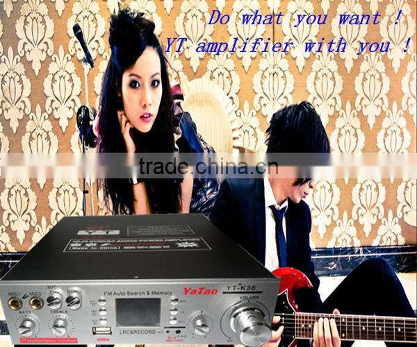 electronic 12V dc amplifier YT-K36 support karaoke!!! HOT
