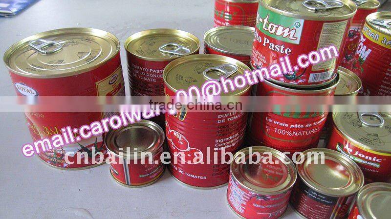 thick sauce tinplate tin tomato paste for 3000g