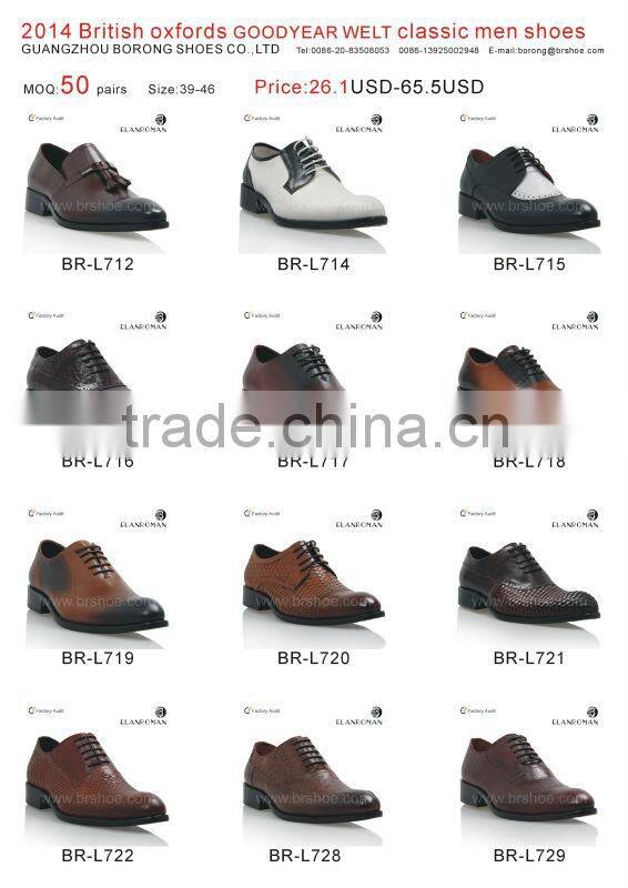 High grade genuine leather dress shoe for men formal business and party