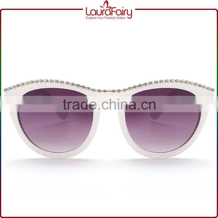 Laura Fairy Promo 2016 Brand Your Own Logo Diamond Decor Sunglasses For Women