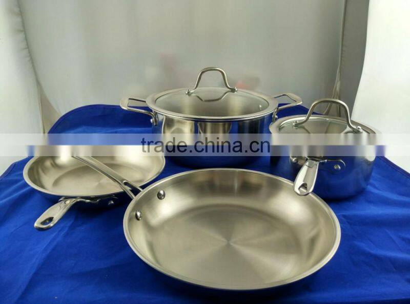 Triple (Stainless +Aluminum +Stainless) Non stick Cookware set Used in kitchen cooking Kitchen Utensiles