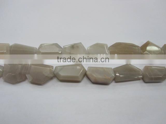 Wholesale Tumbled flat loosen faceted gemstone manufacturer moonstone