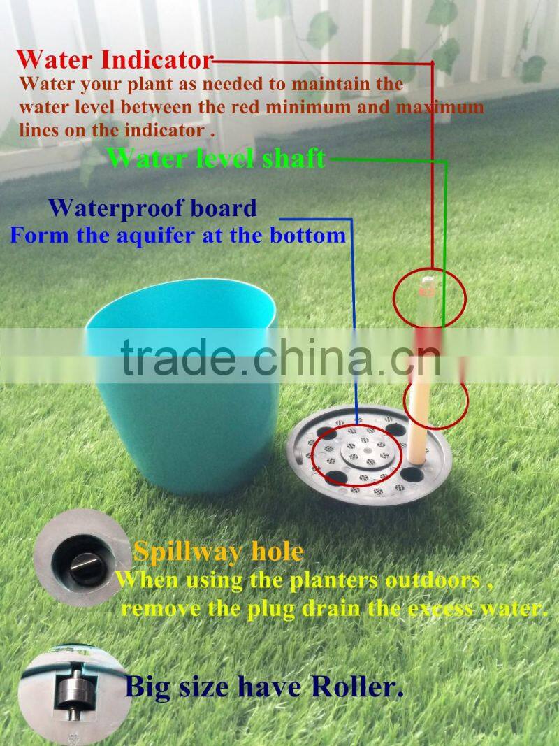 Wholesale garden square shaped ceramic decorative indoor pp plastic planters flowerpot