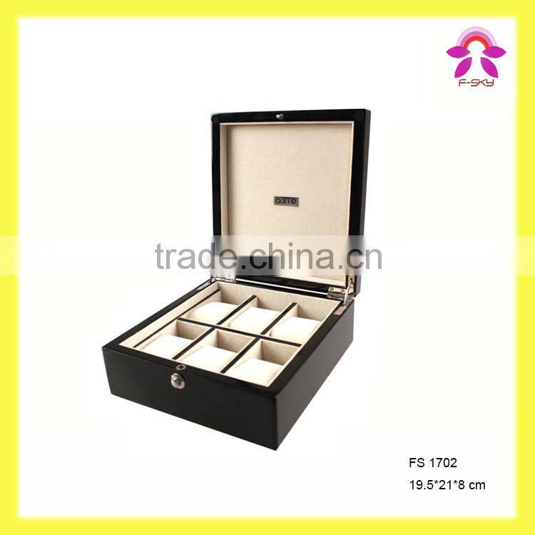 FS1702 Wooden Watch Case Display Storage for Delicate Watches with Cabinet