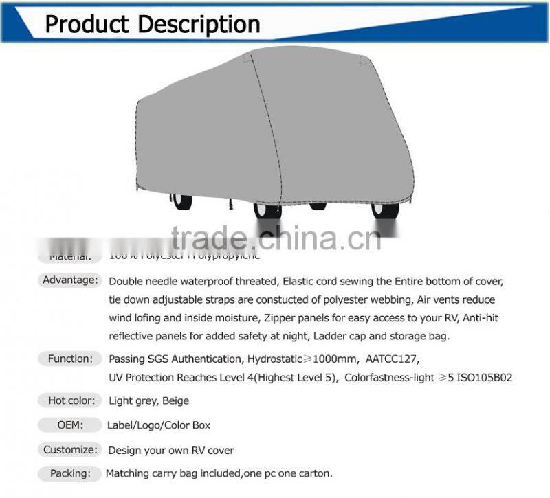 non woven waterproof travel trailer rv cover