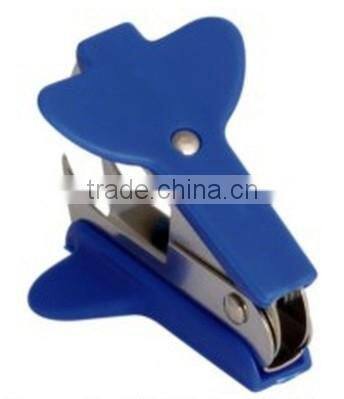 Mini plastic colored staple remover