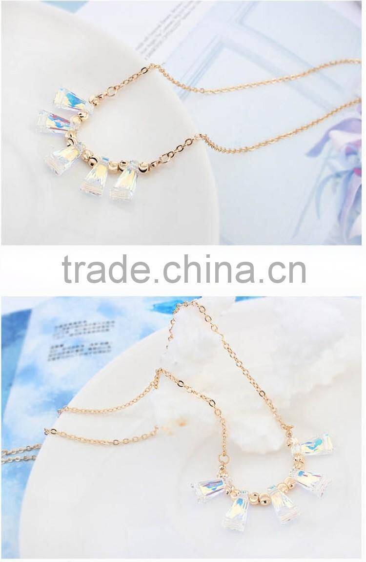 Facoty crystal punk necklace jewelry gold chain necklace