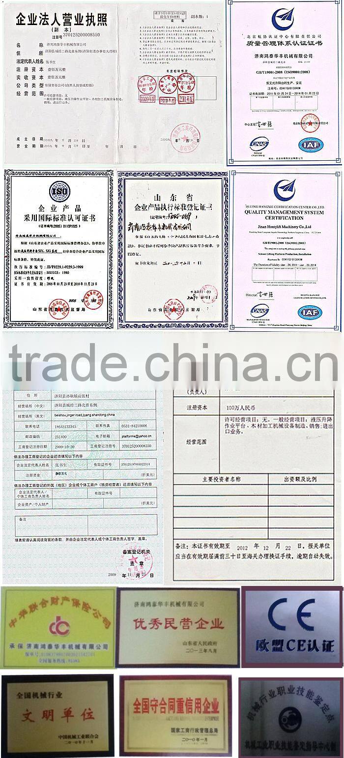 6m hydraulic mobile man scissor lift elevator