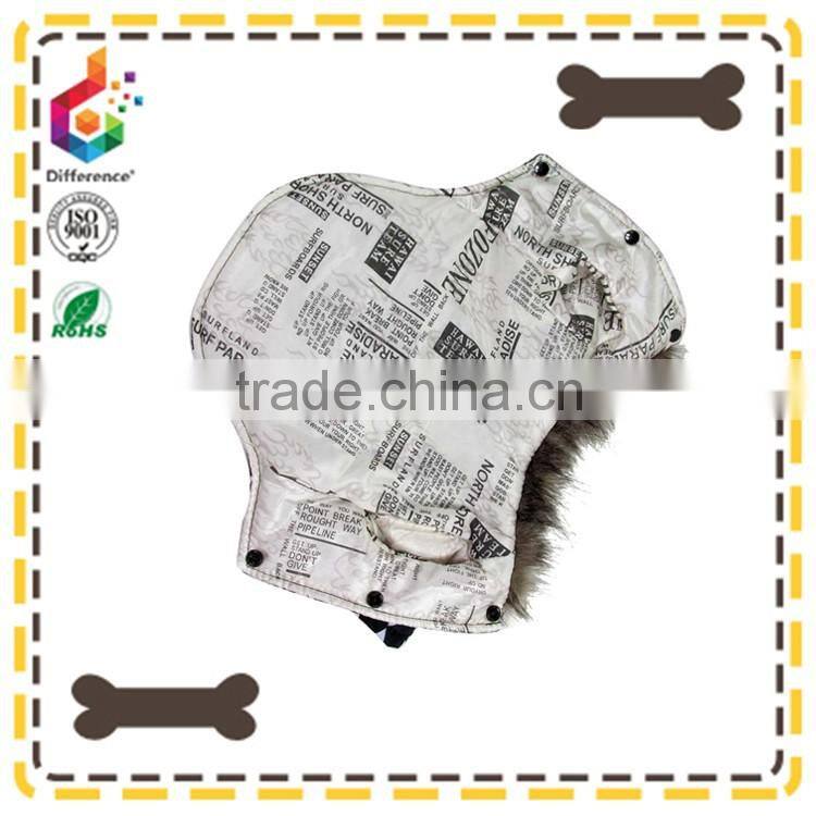 Pet warm coat with checks