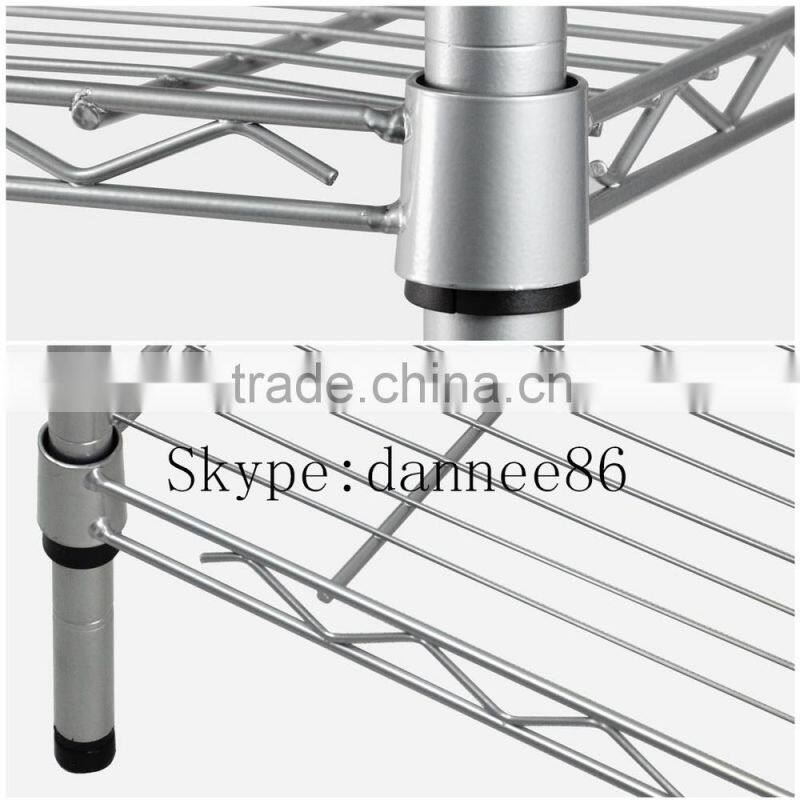Chrome metal wire shelving