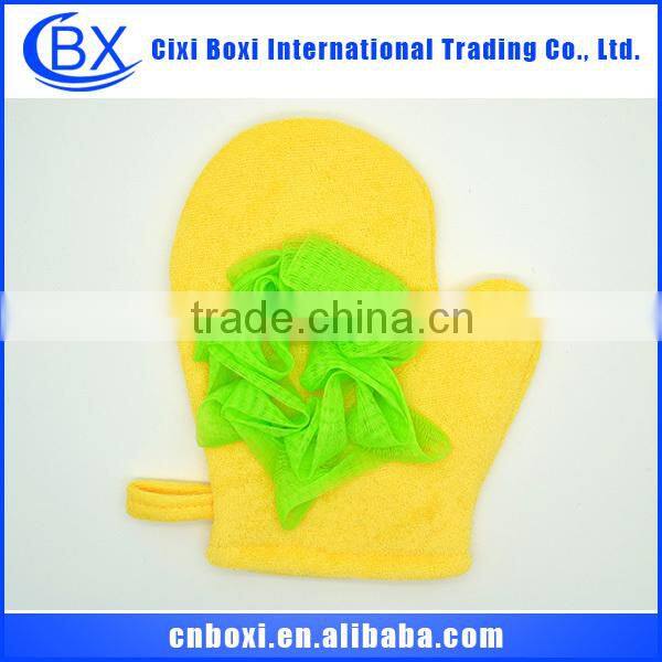 Comfortable cute polyester/nylon baby bath glove,bath sponges for kids