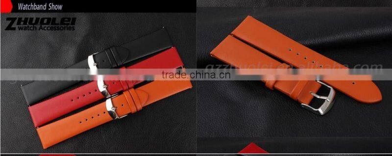 hotesale 22mm genuine calf leather Men and women's Watch strap wholesale 1PCS
