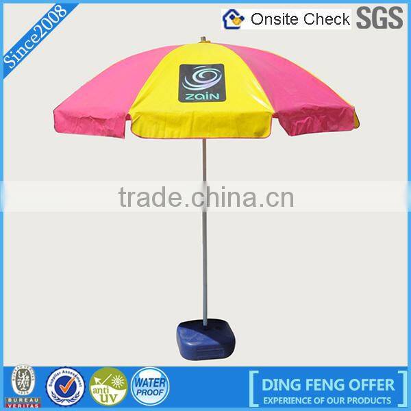 2015 High quality straw beach umbrella for advertising