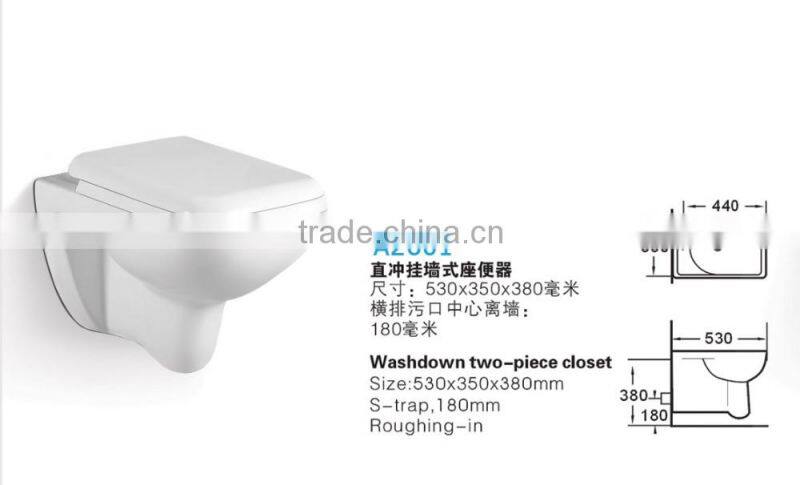 wall-hung toilet