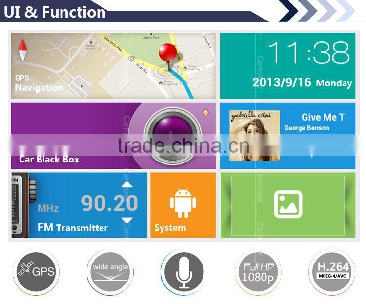 5" Capacitive Screen Android4.0 1080P WIFI DVR Car rearview mirror monitor GPS android car mirror