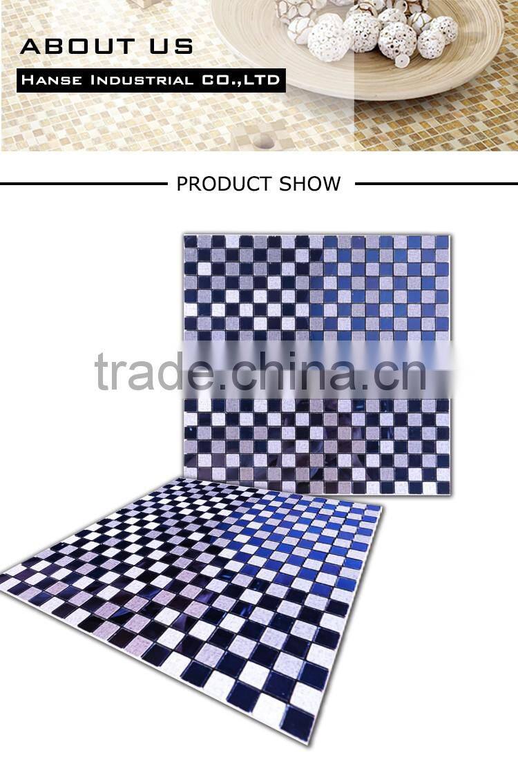 LP128 300X300MM purple make mosaic glass hurricane candle holder