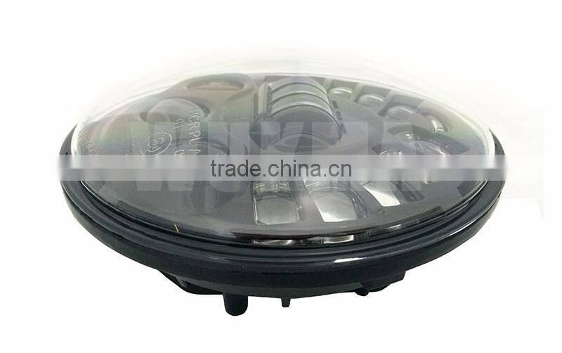 8790 7inch Led Headlight Chrome Black 12V Led Headlamp Hi/lo amber turning signal and white parking lights for Harley motorcycle