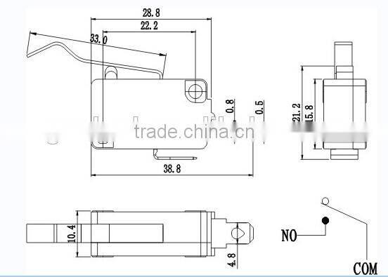 KW01 SNAP action micro switch IP40