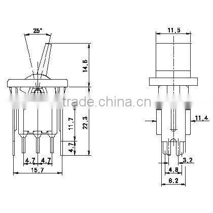 Mini rocker Toggle Switch &Mini rocker and lever handle toggle switch