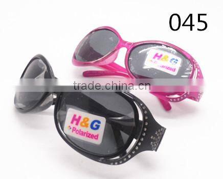 2015 Wholesales Plastic Polarized Kids Sunglasses With Plating Diamonds