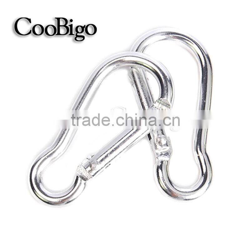 Colorful Aluminum Spring Carabiner Snap Hook Hanger Keychain Hiking Camping #FLQ186-8C(Mix-s)
