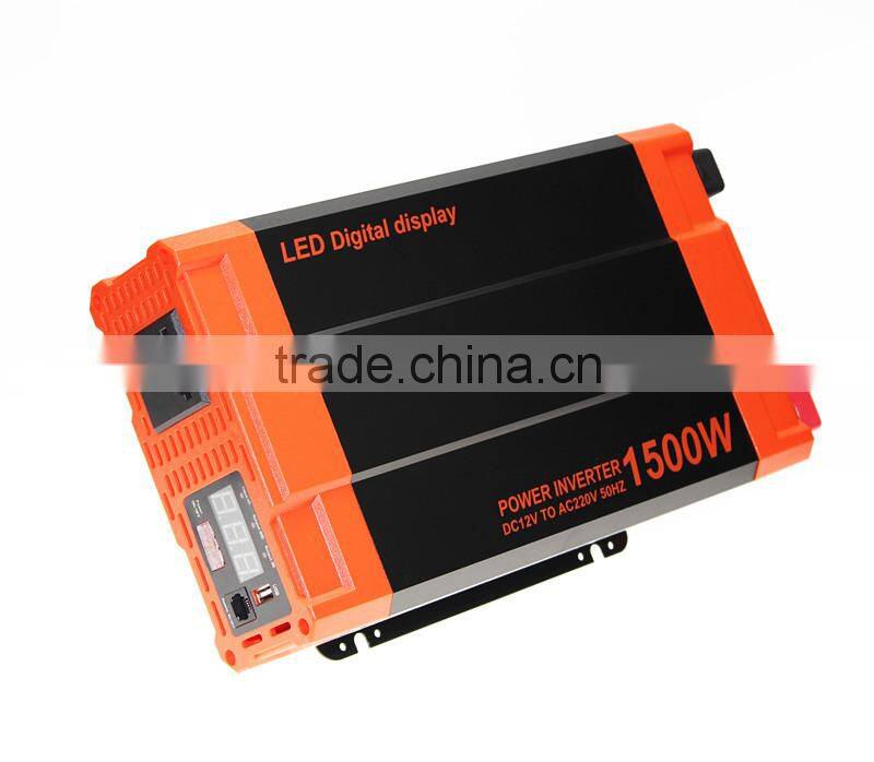 12V/24/48VDC to 110V/230VAC 1500W Pure Sine Wave Power Inverter , Solar Inverter System For Home DS-1500P