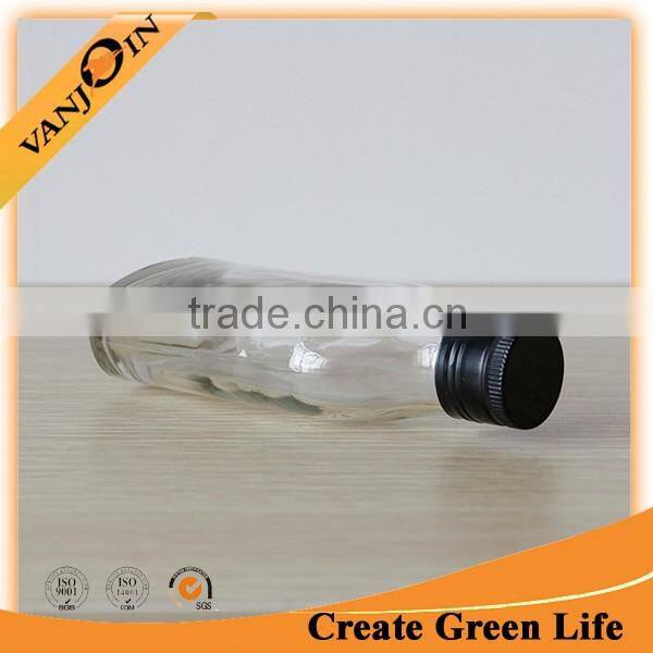 New Design 200ml Glass Wine Bottle With Flat Shape