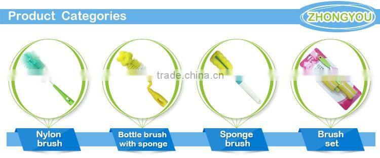 2016 Hot Sale Easy Cleaning Nylon feeding baby bottle brush