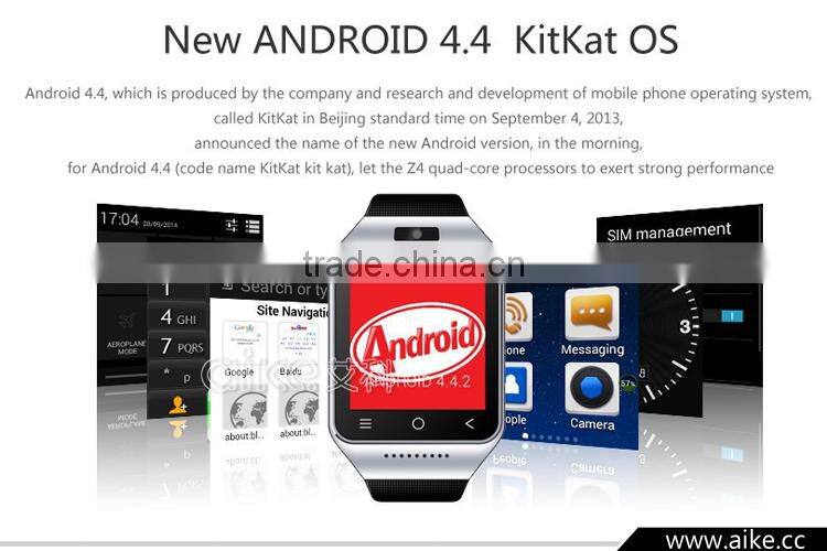 S8 Smart Watch Phone Bluetooth 4.0 Android 4.4 Wifi 3G WCDMA Dual Core MTK6572 512MB 8GB GPS 5.0MP Camera Wrist watch Smartphone