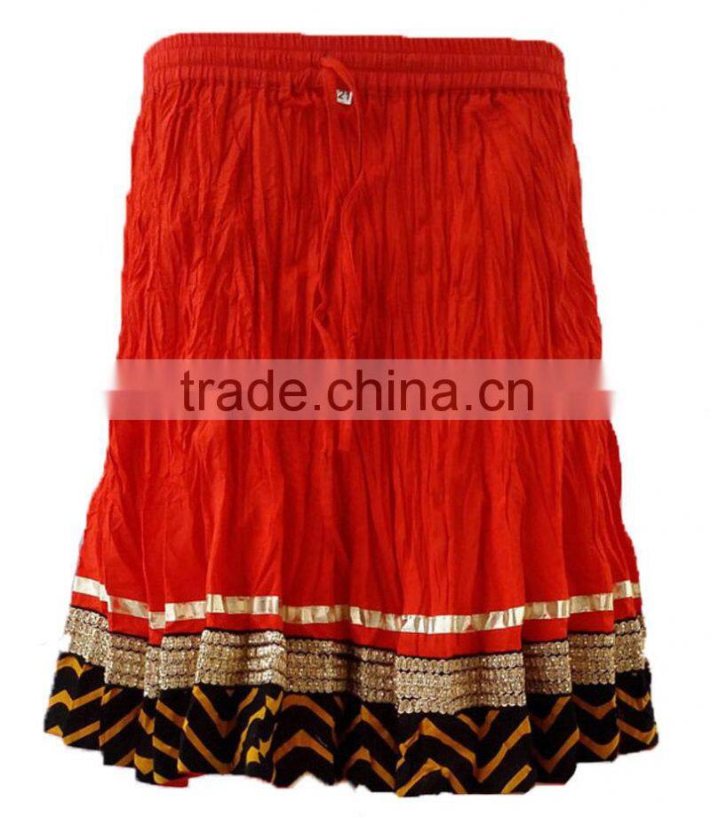 Shop Online Beach Wear Cotton Mini Skirt At JaipurOnline Offering Best Prices