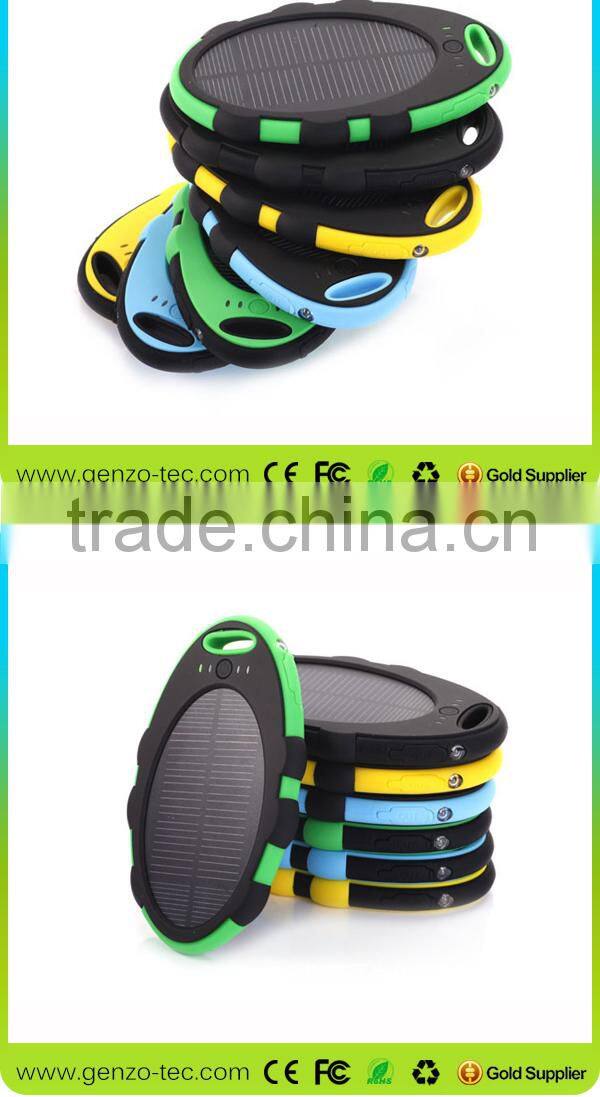 Best selling !!! China manufcturer Portable 5000mah solar power bank for mobile phone
